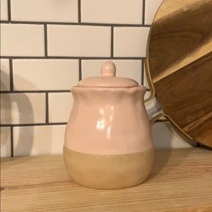 Pink ceramic jar